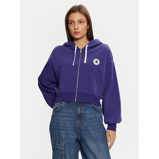 Converse Bluza Retro 10026150-A08 Niebieski Loose Fit ze sklepu MODIVO w kategorii Bluzy damskie - zdjęcie 182668947