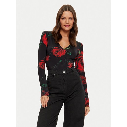 Guess Bluzka W5RP26 KCMI2 Czarny Regular Fit ze sklepu MODIVO w kategorii Bluzki damskie - zdjęcie 182668985