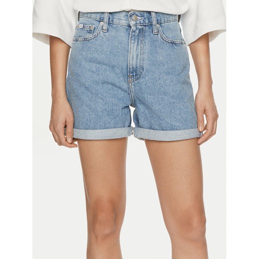 Calvin Klein Jeans Szorty jeansowe J20J222800 Niebieski Mom Fit 26 MODIVO