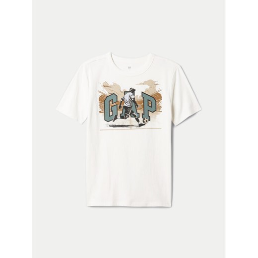 Gap T-Shirt 544192-00 Biały Regular Fit ze sklepu MODIVO w kategorii T-shirty chłopięce - zdjęcie 182669116