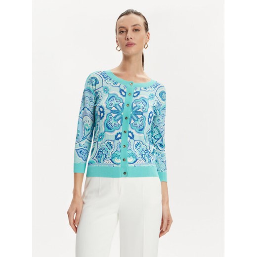 Luisa Spagnoli Kardigan Crostone 58242 Niebieski Regular Fit ze sklepu MODIVO w kategorii Swetry damskie - zdjęcie 182669149