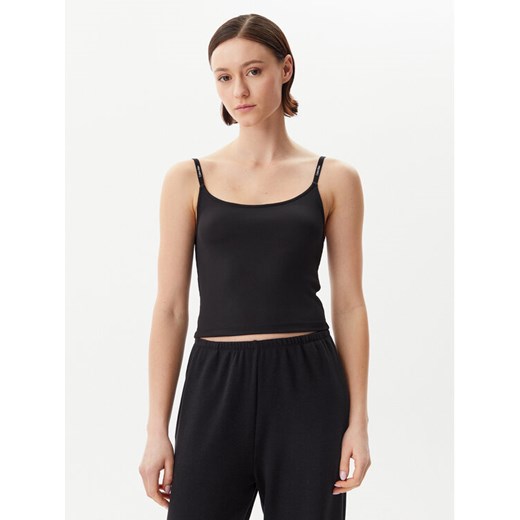 Calvin Klein Jeans Top Logo J20J225312 Czarny Slim Fit ze sklepu MODIVO w kategorii Bluzki damskie - zdjęcie 182669159