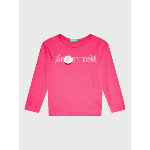 United Colors Of Benetton Bluzka 3ATNG105X Różowy Regular Fit ze sklepu MODIVO w kategorii Bluzki dziewczęce - zdjęcie 182669217