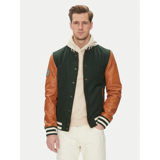 Serge Pariente Kurtka bomber Varsity Bomber Zielony Regular Fit ze sklepu MODIVO w kategorii Kurtki męskie - zdjęcie 182669245