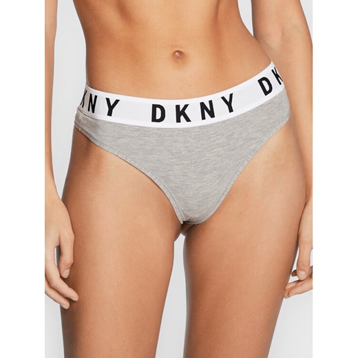 DKNY Stringi DK4529 Szary ze sklepu MODIVO w kategorii Majtki damskie - zdjęcie 182669286