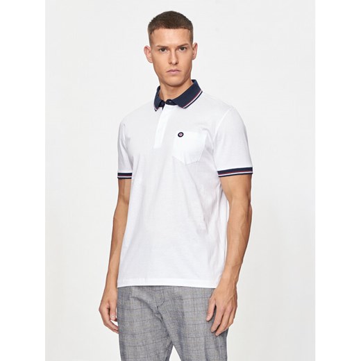 Pierre Cardin Polo C5 21284.2034 Biały Regular Fit ze sklepu MODIVO w kategorii T-shirty męskie - zdjęcie 182669328