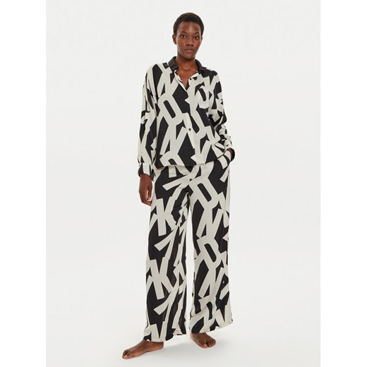 DKNY Komplet koszula i spodnie materiałowe YI90019 Beżowy Regular Fit ze sklepu MODIVO w kategorii Spodnie damskie - zdjęcie 182669377