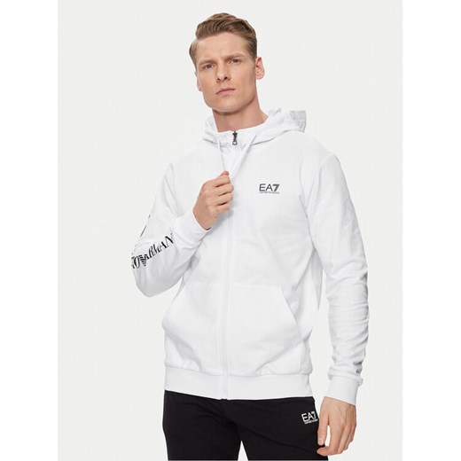 EA7 Emporio Armani Bluza 8NPM13 PJ05Z 1100 Biały Regular Fit ze sklepu MODIVO w kategorii Bluzy męskie - zdjęcie 182669429