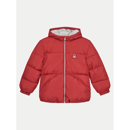 United Colors Of Benetton Kurtka zimowa 2WU0GN035 Czerwony Regular Fit ze sklepu MODIVO w kategorii Kurtki dziewczęce - zdjęcie 182669676