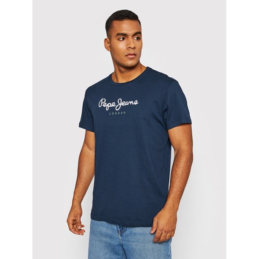 Pepe Jeans T-Shirt Eggo PM508208 Granatowy Regular Fit ze sklepu MODIVO w kategorii T-shirty męskie - zdjęcie 182669709