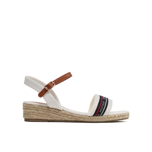 Tommy Hilfiger Espadryle Rope Wedge T3A7-32777-0048X100 S Biały ze sklepu MODIVO w kategorii Espadryle damskie - zdjęcie 182669715