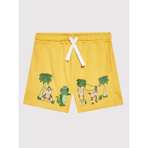 United Colors Of Benetton Szorty sportowe 3BL0G900F Żółty Regular Fit ze sklepu MODIVO w kategorii Spodenki niemowlęce - zdjęcie 182669757