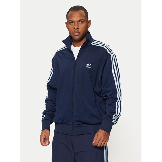 adidas Bluza adicolor Classics Firebird JP2544 Granatowy Loose Fit ze sklepu MODIVO w kategorii Bluzy męskie - zdjęcie 182669758