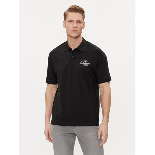 Jack&Jones Polo Forest 12248621 Czarny Standard Fit ze sklepu MODIVO w kategorii T-shirty męskie - zdjęcie 182669815