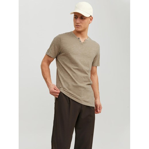 Jack&Jones T-Shirt Split 12164972 Beżowy Standard Fit ze sklepu MODIVO w kategorii T-shirty męskie - zdjęcie 182669888