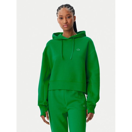 Lacoste Bluza SF0281 Zielony Regular Fit ze sklepu MODIVO w kategorii Bluzy damskie - zdjęcie 182669907