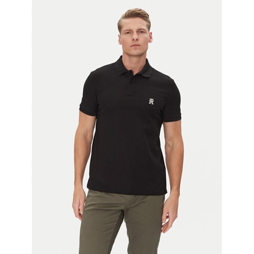 Tommy Hilfiger Polo MW0MW33167 Czarny Regular Fit ze sklepu MODIVO w kategorii T-shirty męskie - zdjęcie 182670057
