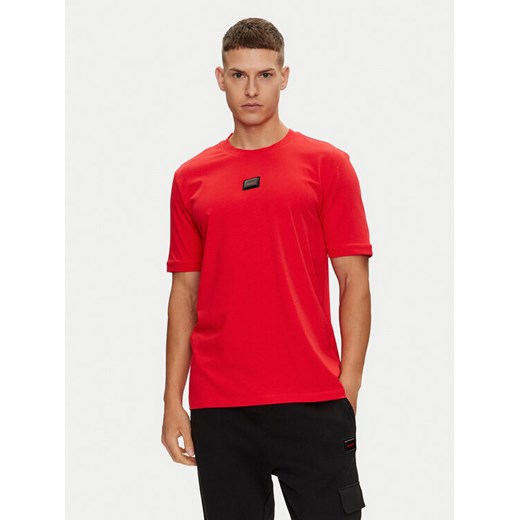 Hugo T-Shirt Diragolino_Gel 50528171 Czerwony Regular Fit ze sklepu MODIVO w kategorii T-shirty męskie - zdjęcie 182670109