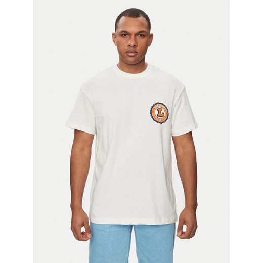 Lee T-Shirt Varsity 112350085 Écru Relaxed Fit ze sklepu MODIVO w kategorii T-shirty męskie - zdjęcie 182670115