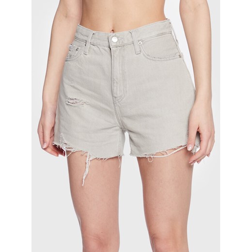 Calvin Klein Jeans Szorty jeansowe J20J220643 Szary Mom Fit 27 MODIVO