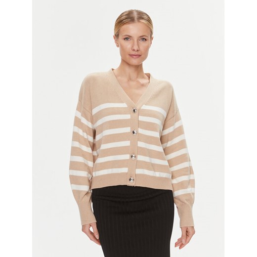 Guess Kardigan W4RR56 Z37L1 Beżowy Regular Fit ze sklepu MODIVO w kategorii Swetry damskie - zdjęcie 182670297
