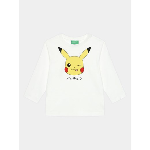 United Colors Of Benetton Bluzka POKEMON 3VR5G10CQ Biały Regular Fit ze sklepu MODIVO w kategorii Bluzki dziewczęce - zdjęcie 182670349
