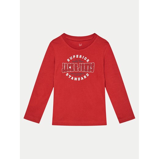 Jack&Jones Junior Bluzka Logo 12258882 Czerwony Regular Fit ze sklepu MODIVO w kategorii T-shirty chłopięce - zdjęcie 182670358