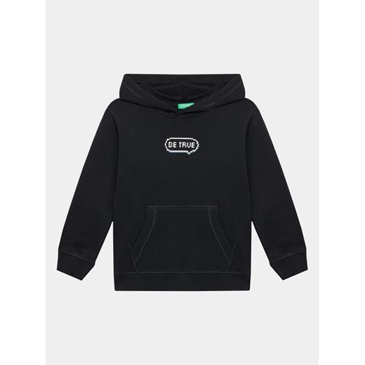 United Colors Of Benetton Bluza 3J68C202Q Czarny Regular Fit ze sklepu MODIVO w kategorii Bluzy chłopięce - zdjęcie 182670435