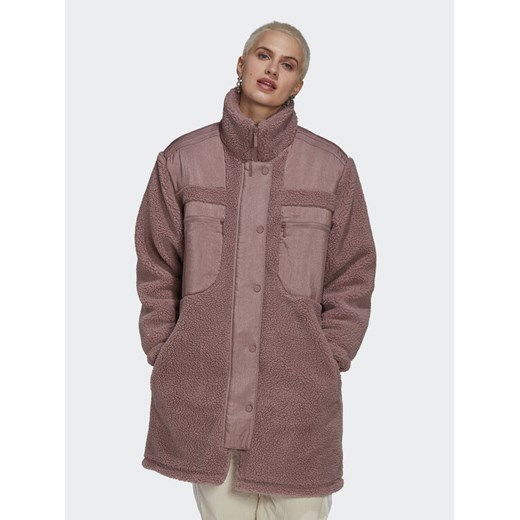 adidas Kurtka przejściowa Sherpa HK5257 Różowy Regular Fit ze sklepu MODIVO w kategorii Kurtki damskie - zdjęcie 182670437