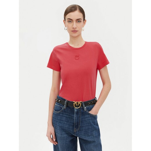PINKO T-Shirt 100355 A2HN Czerwony Regular Fit ze sklepu MODIVO w kategorii Bluzki damskie - zdjęcie 182670518