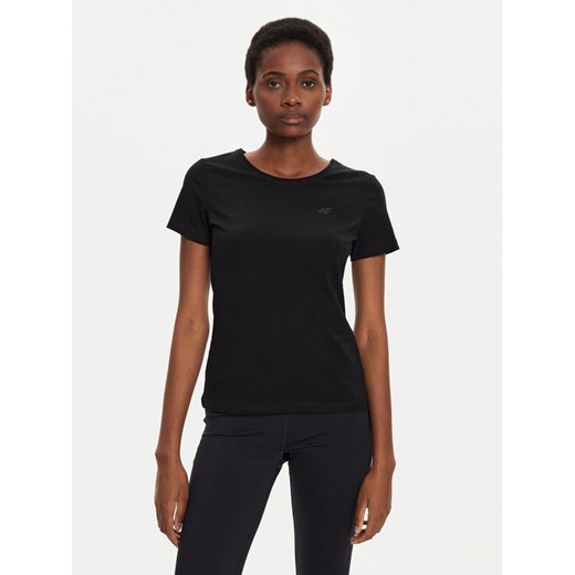 4F T-Shirt 4FWMM00TTSHF1845 Czarny Slim Fit ze sklepu MODIVO w kategorii Bluzki damskie - zdjęcie 182670577