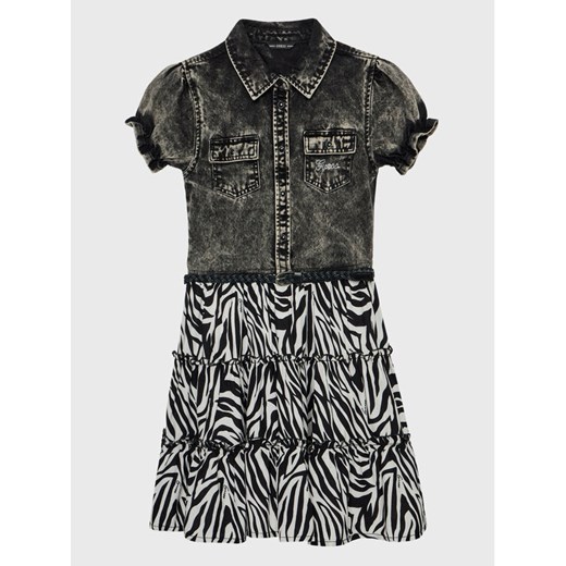 Guess Sukienka codzienna J3RK47 D4IC0 Czarny Regular Fit ze sklepu MODIVO w kategorii Sukienki dziewczęce - zdjęcie 182670638