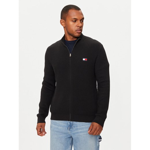 Tommy Jeans Sweter DM0DM19435 Czarny Slim Fit ze sklepu MODIVO w kategorii Swetry męskie - zdjęcie 182670655