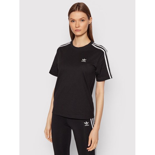 adidas T-Shirt HF7533 Czarny Regular Fit ze sklepu MODIVO w kategorii Bluzki damskie - zdjęcie 182670698