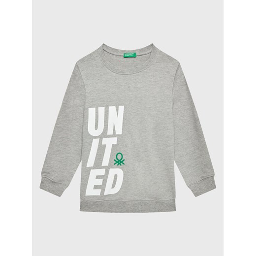 United Colors Of Benetton Bluza 3JLXC107Q Szary Regular Fit ze sklepu MODIVO w kategorii Bluzy chłopięce - zdjęcie 182670725
