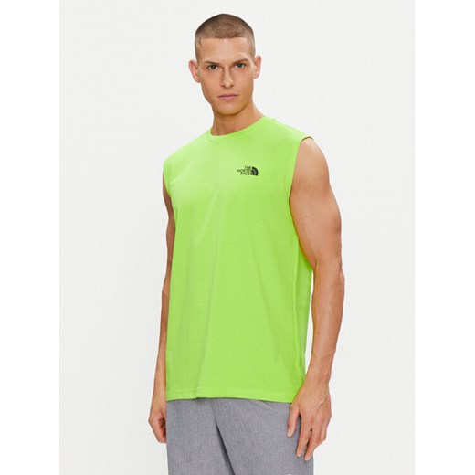 The North Face Tank top Simple Dome NF0A87R3 Zielony Regular Fit ze sklepu MODIVO w kategorii T-shirty męskie - zdjęcie 182670736