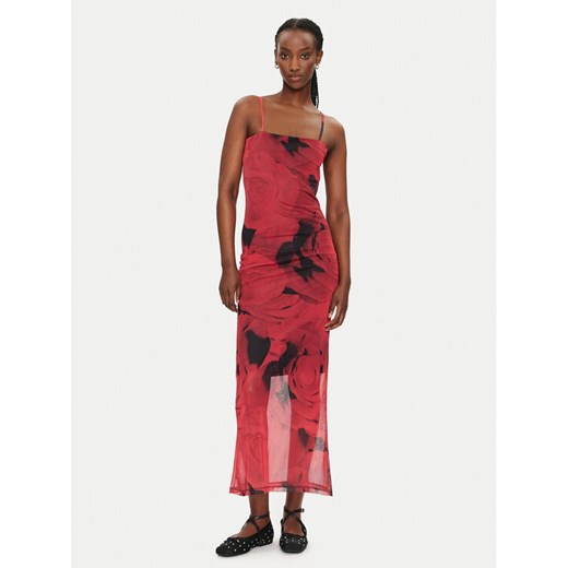 Noisy May Sukienka letnia Rosa 27033451 Czerwony Slim Fit ze sklepu MODIVO w kategorii Sukienki - zdjęcie 182670738