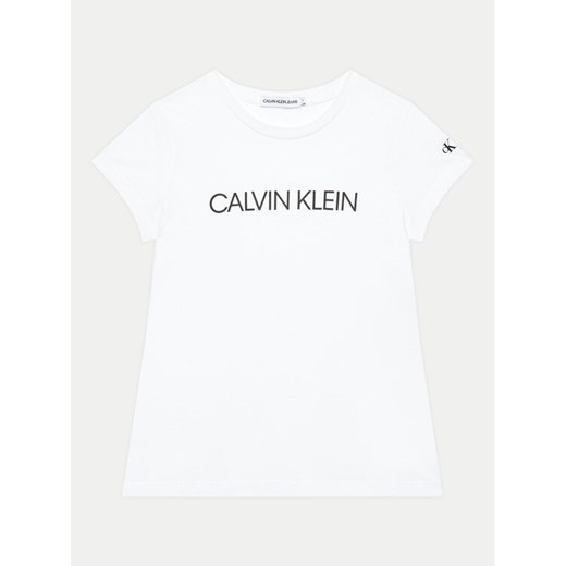 Calvin Klein Jeans T-Shirt IG0IG00380 Biały Regular Fit ze sklepu MODIVO w kategorii T-shirty chłopięce - zdjęcie 182670746