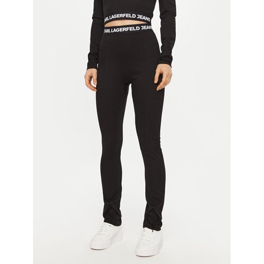 Karl Lagerfeld Jeans Legginsy A1W10060 Czarny Slim Fit ze sklepu MODIVO w kategorii Spodnie damskie - zdjęcie 182670778