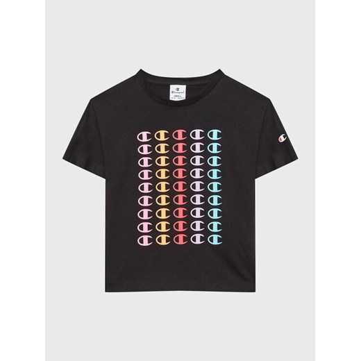 Champion T-Shirt 404618 Czarny Regular Fit ze sklepu MODIVO w kategorii Bluzki dziewczęce - zdjęcie 182670819