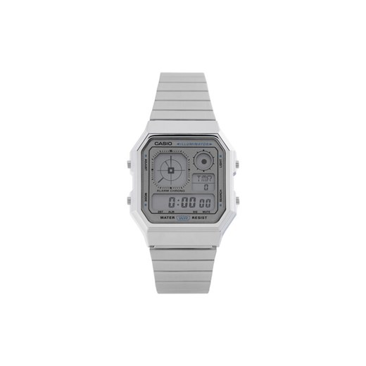 Casio Zegarek A130WE-7AEF Srebrny ze sklepu MODIVO w kategorii Zegarki - zdjęcie 182670826