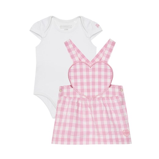 Guess Sukienka codzienna S5GG10 K6YW4 Biały Regular Fit ze sklepu MODIVO w kategorii Odzież dla niemowląt - zdjęcie 182670879