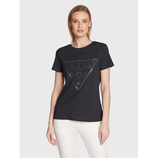 Guess T-Shirt Adele V2YI07 K8HM0 Czarny Regular Fit ze sklepu MODIVO w kategorii Bluzki damskie - zdjęcie 182670909