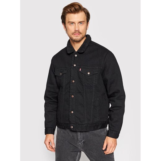 Levi's® Kurtka jeansowa Type III Sherpa 16365-0100 Czarny Regular Fit ze sklepu MODIVO w kategorii Kurtki męskie - zdjęcie 182670958