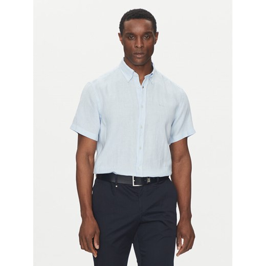 BOSS Koszula H-Roan 50539352 Błękitny Slim Fit ze sklepu MODIVO w kategorii Koszule męskie - zdjęcie 182671039