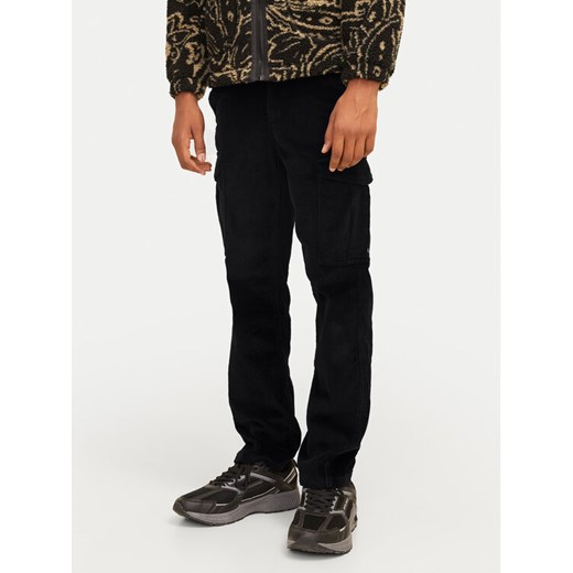 Jack&Jones Junior Spodnie materiałowe Kane 12258392 Czarny Relaxed Fit ze sklepu MODIVO w kategorii Spodnie chłopięce - zdjęcie 182671107