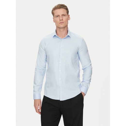 Calvin Klein Koszula K10K114316 Niebieski Slim Fit ze sklepu MODIVO w kategorii Koszule męskie - zdjęcie 182671116