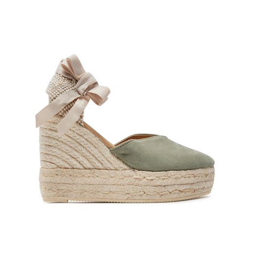 Manebi Espadryle Hamptons Heart-Shaped Wedge Espadrilles W 0.1 WH Zielony ze sklepu MODIVO w kategorii Espadryle damskie - zdjęcie 182671275