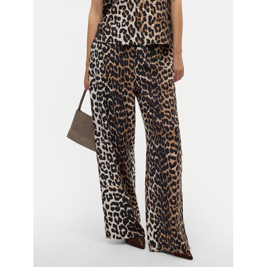 Vero Moda Spodnie materiałowe Josie 10303759 Brązowy Wide Leg ze sklepu MODIVO w kategorii Spodnie damskie - zdjęcie 182671325