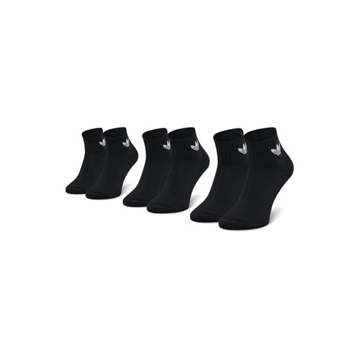 adidas Zestaw 3 par wysokich skarpet unisex Mid-Cut Crew FM0643 Czarny ze sklepu MODIVO w kategorii Skarpetki damskie - zdjęcie 182671379